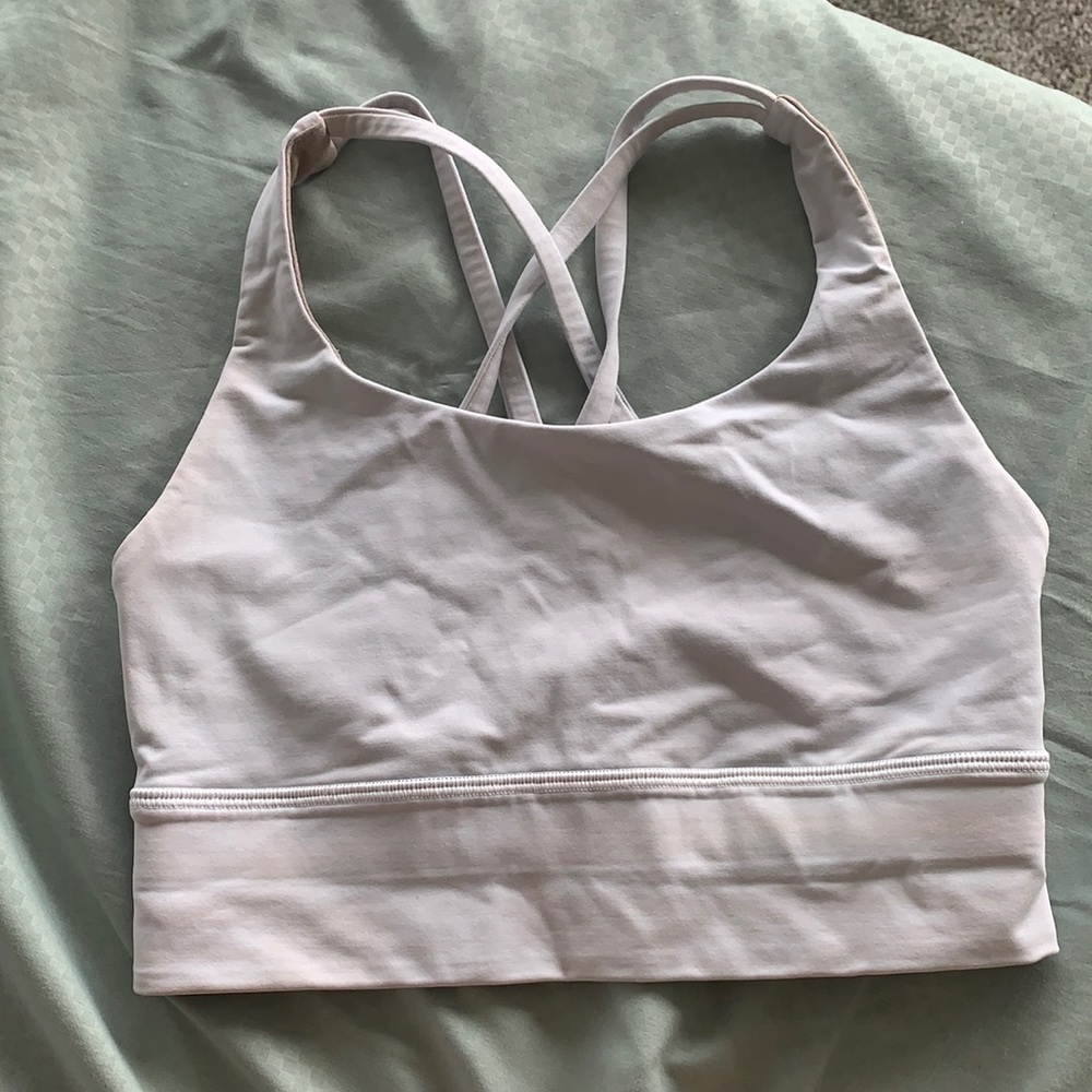 Lululemon long line energy bra size 4 white